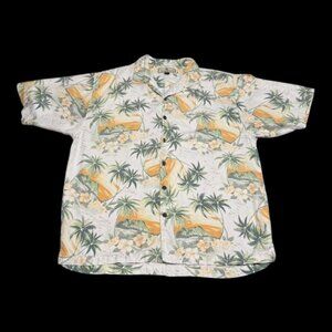 Tommy Bahama 100% Silk Beach Ocean Nature‎ Multicolor Button Up Hawaiian Shirt L